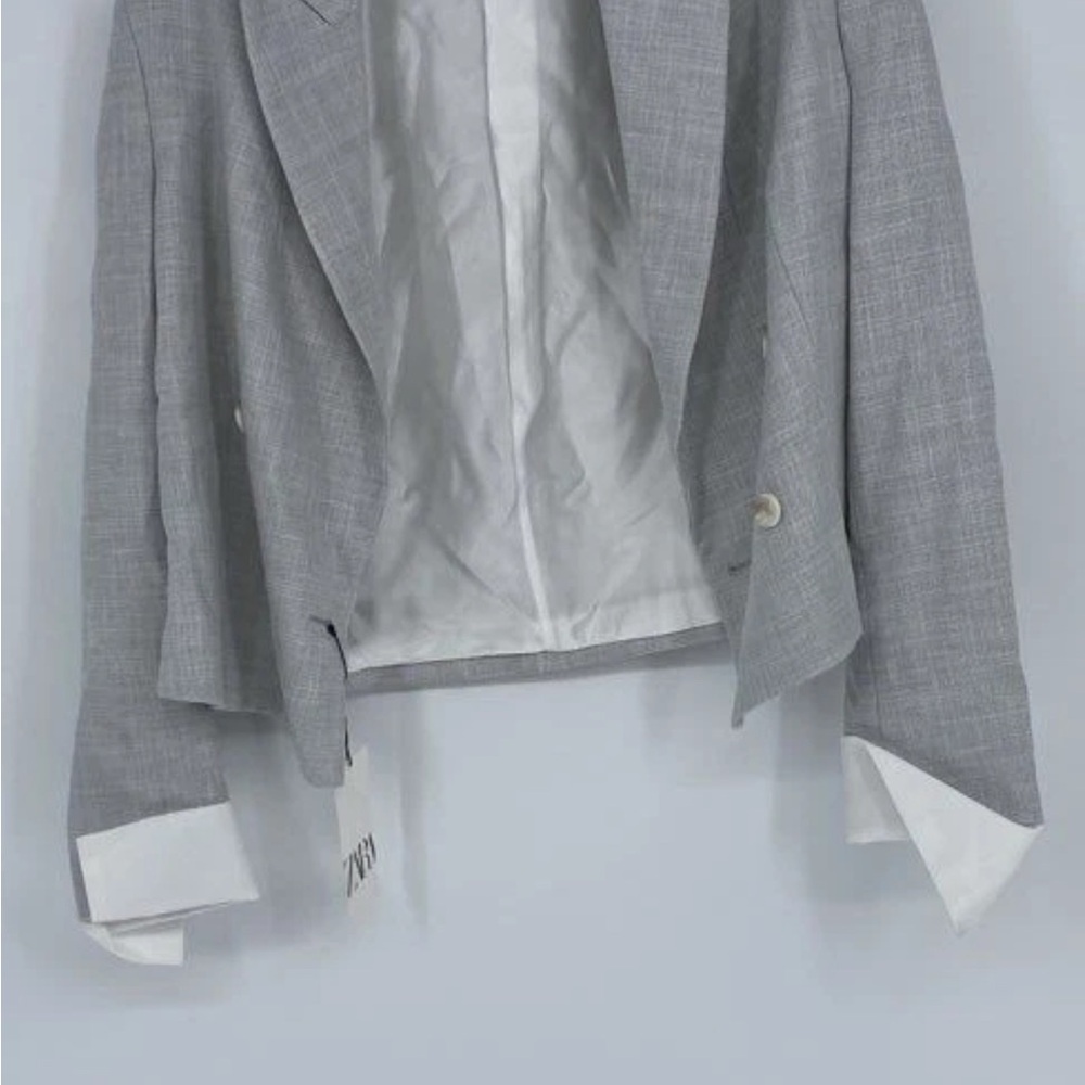 Zara Heather Gray Blazer Jacket - Picture 2 of 6